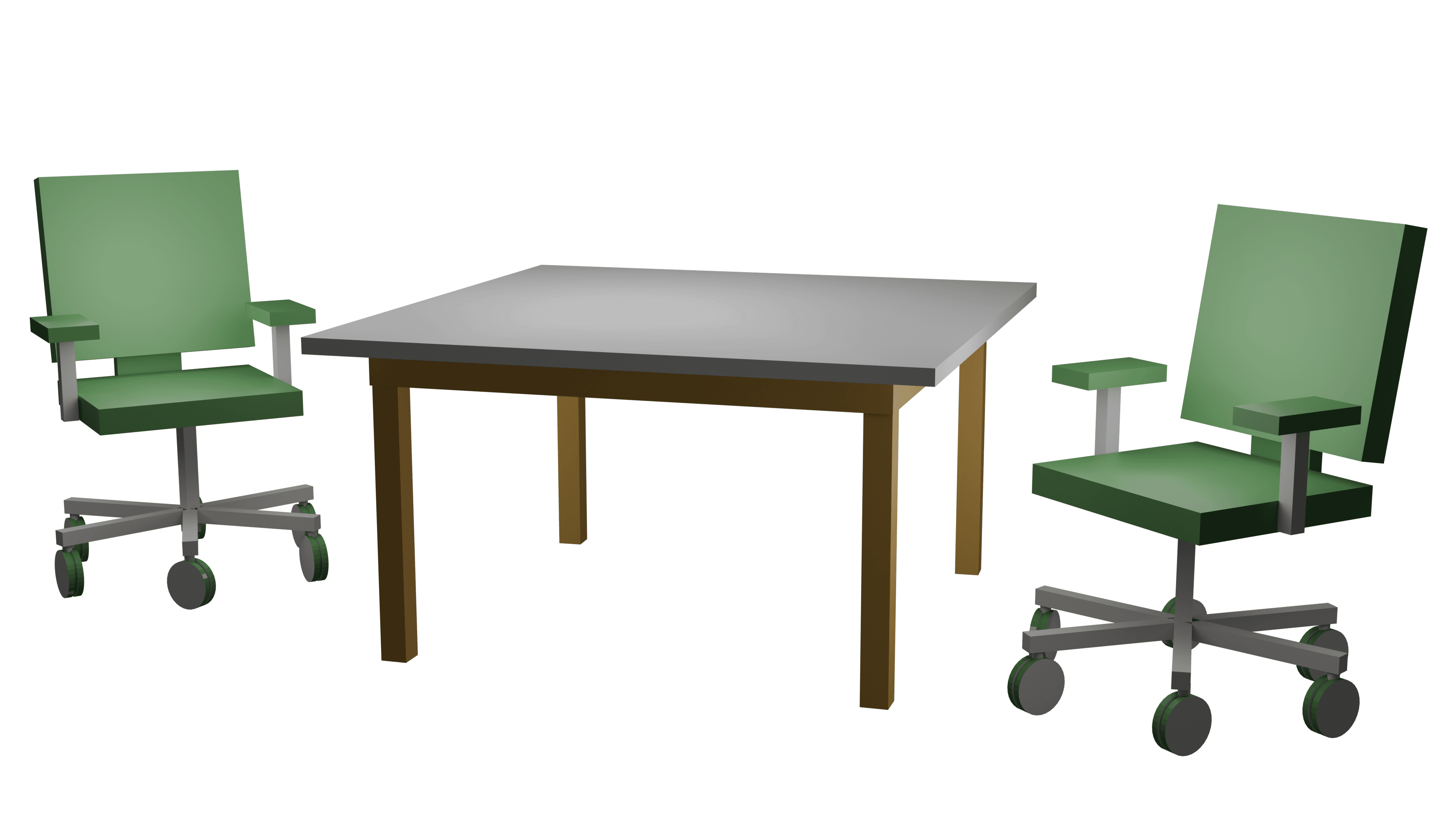 A top-down view of a wooden desk